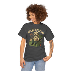 Trash Gourmet Unisex Heavy Cotton Tee, Funny Graphic T-Shirt, Quirky Casual Wear, Unique Gift for Food Lovers, Eco-Friendly Apparel