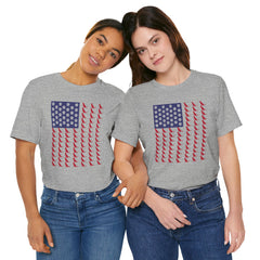 Personalized Dog Silhouette on American Flag - Tell us your dog breed, Unisex Short Sleeve Tee, Golden Retriever Silhouette Shown, Patriotic Shirt, Patriotic Pooch