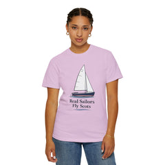 Hempstead Bay Sailing Club Graphic T-Shirt — "Real Sailors Fly Scots" Nautical Tee