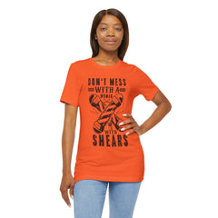 Funny Woman Barber Unisex Tee, Don't Mess with a Shears Shirt