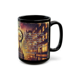 Time After Time Cyndi Lauper inspired full wrap with Lyrics Graphic - Black Mug (11oz, 15oz)