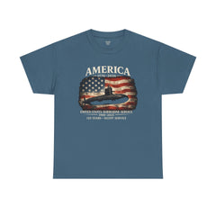 America 250th Submarine 125th Flag T-Shirt — Vintage USA Military Tee