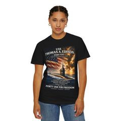 USS Thomas A Edison SSBN-610 Submarine T-Shirt — Forty One for Freedom Patriotic Crew Tee
