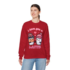 Woman's I Love You A Latte Valentine - Unisex Heavy Blend™ Crewneck Sweatshirt