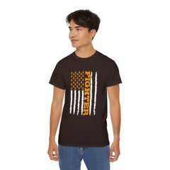Fighter on a American Flag with Limb Awareness Stars / Amputee / Amputation / Leg / Arm / / Prosthetic / Unisex Ultra Cotton Tee