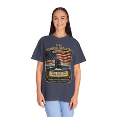 USS Theodore Roosevelt SSBN-600 T-Shirt – "Speak Softly and Carry a Big Stick" Patriotic Submarine Tee