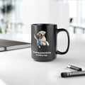 Golden Retriever Black Mug (11oz, 15oz), Brewing Pawsitivity In Every Cup