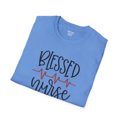 Blessed Nurse - Unisex Softstyle T-Shirt | Nurse Awareness, Medical Wear, Gift For Her, Scrubs Tee, Medical Staff Gift, Registered Nurse, RN