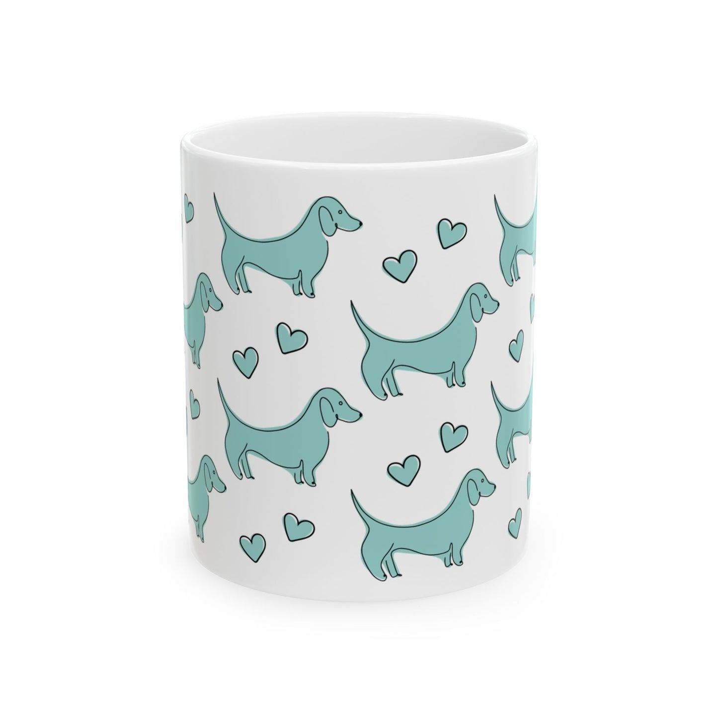 Dachshund Ceramic Mug, (11oz, 15oz)