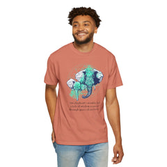Elephants Graphic  Garment-Dyed T-shirt