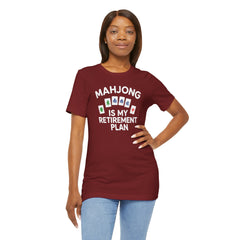 Mahjong Retirement Plan Tee, Fun Unisex T-Shirt for Game Lovers, Perfect Gift for Retirees, Mahjong Enthusiasts, Casual Wear