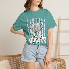 Be A Timothy T-Shirt — Retro Raccoon Graphic Tee ("In a World of Boring")