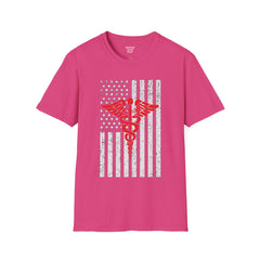 American Doctor - Unisex Softstyle T-Shirt | Doctor Awareness, Medical Wear, Gift For Him, Scrubs Lover, Hospital Staff Gift, Gift For Him