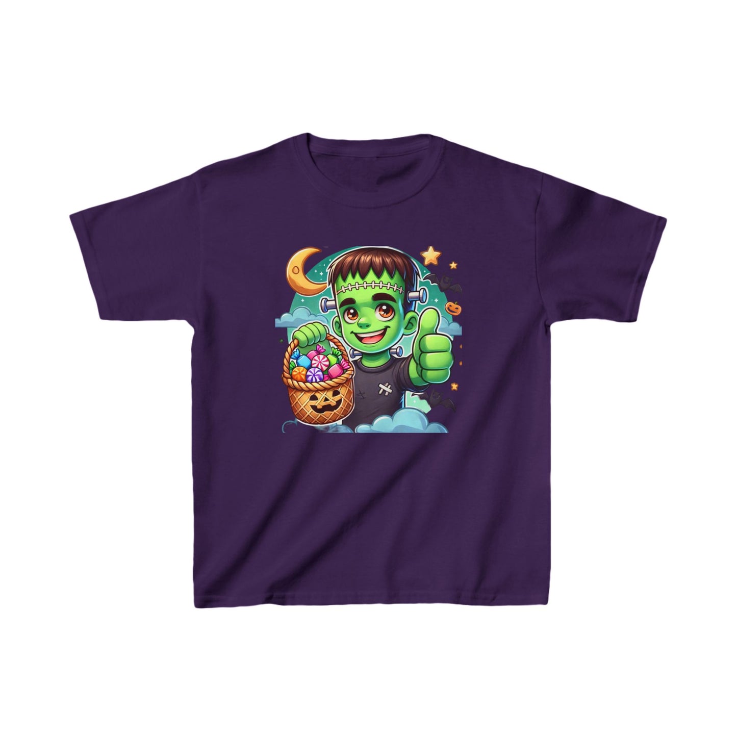 Cute Frankie Stein Trick Or Treat - Kids Heavy Cotton™ Tee