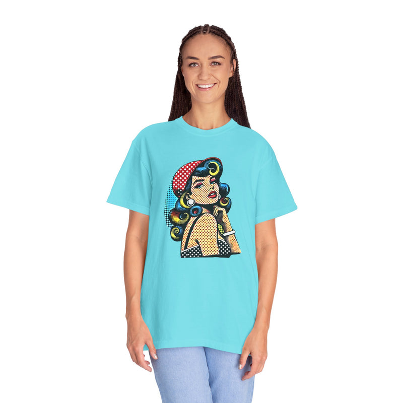 Pop Art Pinup Girl Comfort Colors T-Shirt