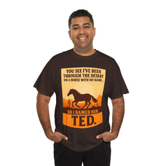 Desert Adventure Tee, Funny Horse Song T-Shirt, Gift for Horse Lovers, Unisex Cotton Tee for All Occasions, Unique Quote Shirt