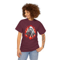 Fiery Fire Ghost - Graphic Unisex Heavy Cotton Tee