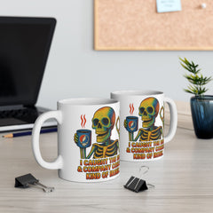 Grateful Dead Inspired Ceramic Mug, Coffee Lover Gift, Musician Coffee Cup, Skeleton Art Mug, 11oz & 15oz Sizes