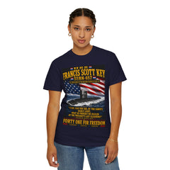 USS Francis Scott Key SSBN-657 Submarine T-Shirt – Forty One for Freedom, American Flag Patriotic Tee