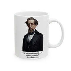 Charles Dickens mug, Dickens quote mug, literary gift, book lover gift, white ceramic mug, mothers day gift, inspirational mug,gift for her