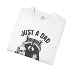Just a Dad Raccoon T-Shirt | Garment-Dyed Tee for Father’s Day, Dad Gift, Animal Lover Shirt, Funny Dad Apparel, Gift for New Dads
