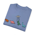 Dinosaur UFO Retro Unisex Garment-Dyed T-shirt