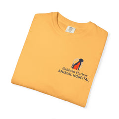 Front Logo Back Graphic Baldwin Harbor Animal Hospital "Who Let the Dogs Out?" Graphic Tee