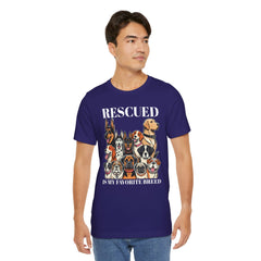 RESCUED IS MY Favorite Breed - Unisex Jersey Short Sleeve Tee
