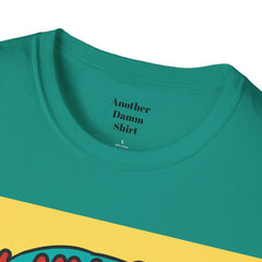 OH MY GOD Blonde Wearing Star Shaped Glasses Pop Art Girl Unisex Softstyle T Shirt