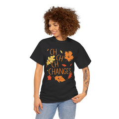 Changes Fall Leaves Graphic - Unisex Heavy Cotton Tee