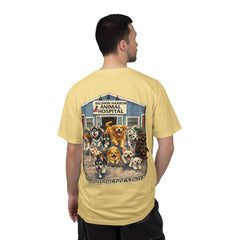 Back Graphic "Who Let the Dogs Out?" Baldwin Harbor Animal Hospital Cute Vet Clinic T Shirt