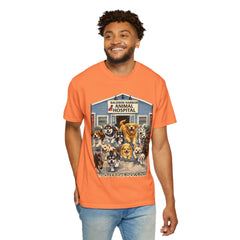 Pitbull Added "Who Let the Dogs Out?" Baldwin Harbor Animal Hospital Cute Vet Clinic T Shirt