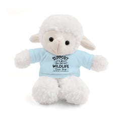Stuffed Animals with T Shirt,Funny Quote,Support Wildlife Raise Boys,gift for him,gift for her,Birthday Gift,Everyday gift,animal lover gift