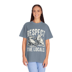 Alligator and Manatee Respect the Locals T-Shirt — Vintage Beach Vibes Graphic Tee