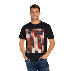 Cute Cat Print Unisex Garment-Dyed T-Shirt - Comfort Colors Soft Perfect for Animal Lovers and Casual Days