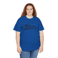 Utica Unisex Heavy Cotton Tee - Retro Dunder Mifflin Design for Nostalgic Fans
