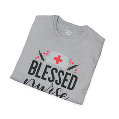 Blessed Nurse - Unisex Softstyle T-Shirt | Nurse Awareness, Medical Apparel, Gift For Her, Scrub Tee, Hospital Staff Gift, Registered Nurse