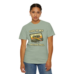 Mixtape Face T-Shirt — Retro Cassette Music Graphic Tee
