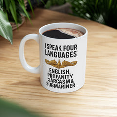 Submarine Officer Language Lover Mug | Ceramic Coffee Cup 11oz 15oz