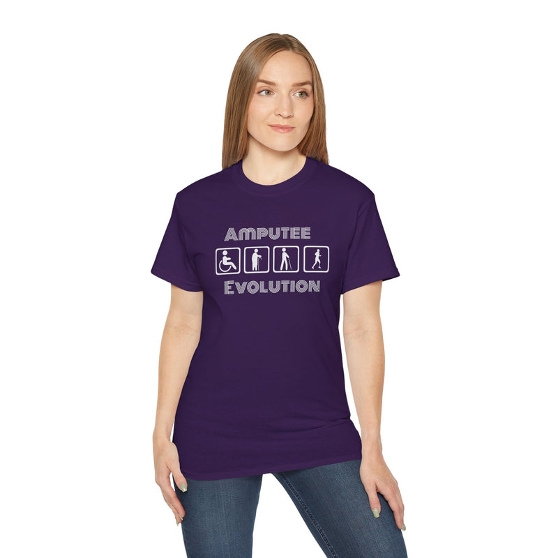 Amputee Evolution T-Shirt | Limb Loss Awareness Prosthetic Gift Unisex Tee