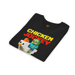 Youth Chicken Jockey Tee - Fun Gamer T-Shirt for Kids