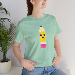 Emoji TEACHER PENCIL- Graphic Unisex Jersey Short Sleeve Tee