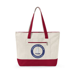 Hempstead Bay Sailing Club Commencement 2026 Canvas Tote Bag — Nautical Sailboat Club Zippered Tote