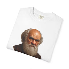 Darwin Coffee Funny T-Shirt — "Survival of the Fittest? I Barely Survive Coffee Shortages."
