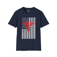 American Doctor - Unisex Softstyle T-Shirt | Doctor Awareness, Medical Wear, Gift For Him, Scrubs Lover, Hospital Staff Gift, Gift For Him