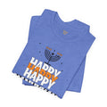 Happy Hanukkah Menorah - Unisex Jersey Short Sleeve Tee