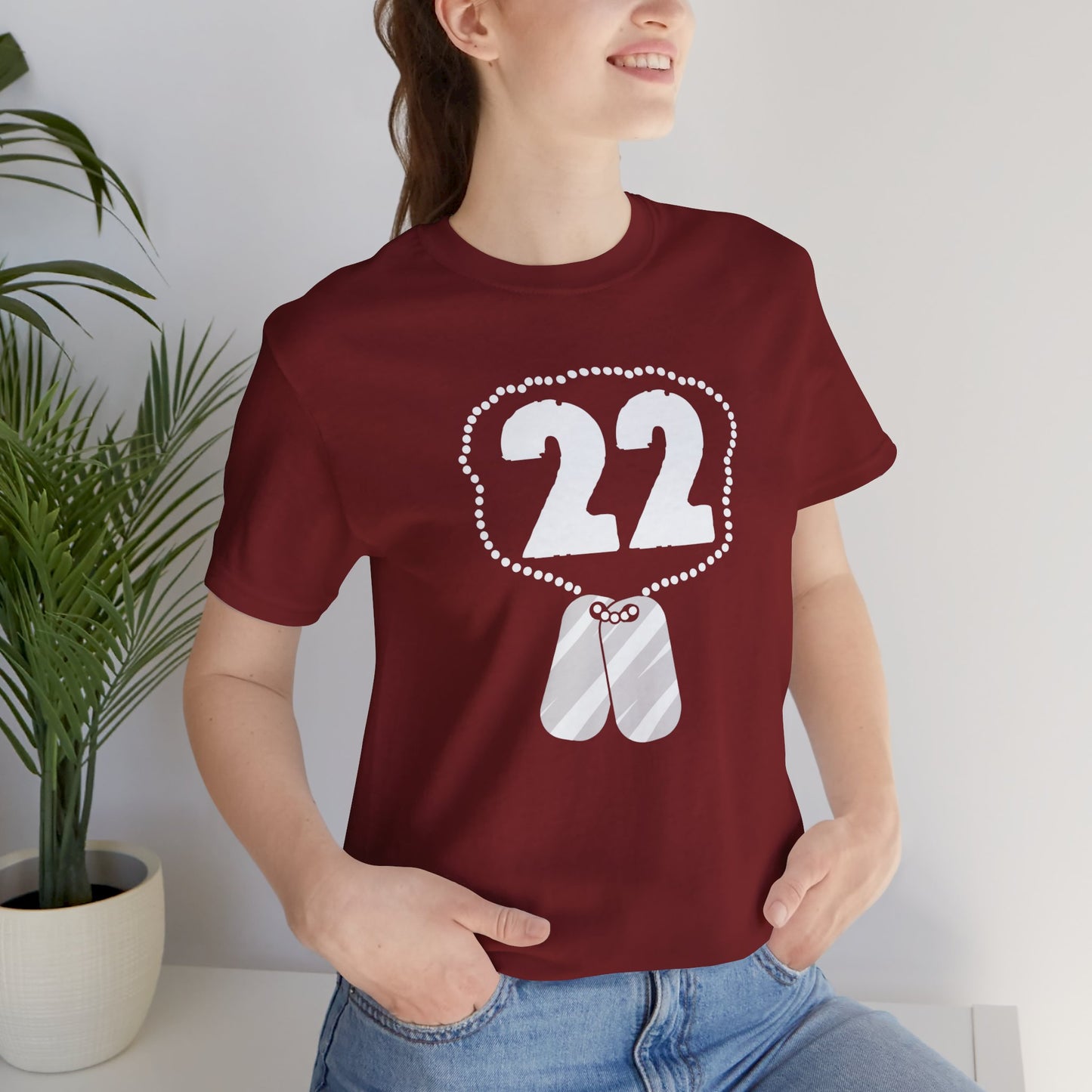 22 Veteran Suicides A Day - Unisex Jersey Short Sleeve Tee