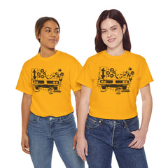 Abstract Retro Racing Car Unisex Heavy Cotton Tee | Perfect for Car Enthusiasts, Father's Day Gift, Casual Wear, Vintage Style, Unique Graphic Shirt