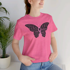 Butterfly Cancer Awareness and Survivor - Unisex Jersey Short Sleeve Tee