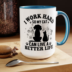 Cat slave mug, funny cat mug, gift for cat lover, crazy cat lady gift, pet owner gift, kitten lover mug, cat gift, animal lover present